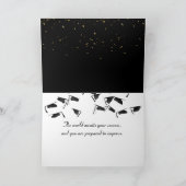 2025 Abschluss Gold Confetti und Cap Karte (Innenseite)