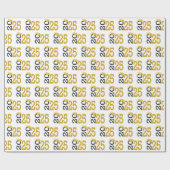 2025 Abschluss Gold und Schwarz Geschenkpapier (Flach)