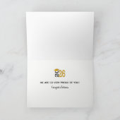 2025 Abschluss Gold und Schwarz Karte (Innenseite)