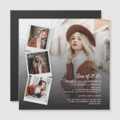 2025 Abschluss Grad Fotos Open House Custom Magneteinladung (Vorne/Hinten)