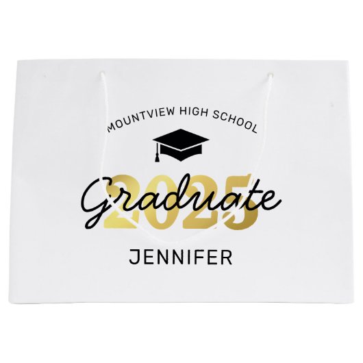 2025 Abschluss Graduate Gift Große Geschenktüte (Vorderseite)
