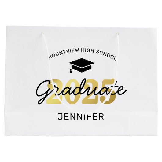 2025 Abschluss Graduate Gift Große Geschenktüte (Rückseite)