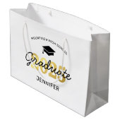 2025 Abschluss Graduate Gift Große Geschenktüte (Rückseite Schrägansicht)