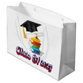 2025 Abschluss Große Geschenktasche Geschenktüte (Rückseite Schrägansicht)