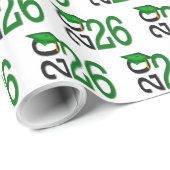 2025 Abschluss Grün und Schwarz Geschenkpapier (Rolleneckpunkt)