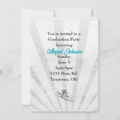 2025 Abschluss in Aquamarin- und Schwarzwurzel-Far Einladung (Rückseite)