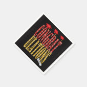 2025 Abschluss in Rot- und Goldschulfarben Serviette (Ecke)