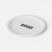 2025 Abschluss-Klasse 2025 Pappteller (Schrägansicht)