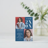 2025 Abschluss Multi-Foto Party Mini-Einladung Begleitkarte (Stehend Vorderseite)