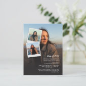 2025 Abschluss Multi-Foto-Skript Einladungspostkarte (Stehend Vorderseite)