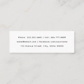 2025 Abschluss-Namenskarte - Moderne Minimalistisc Telefonnummerkarte (Rückseite)