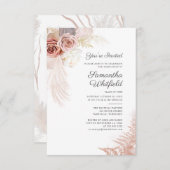 2025 Abschluss Pampas Grass Grad Party Einladung (Vorne/Hinten)