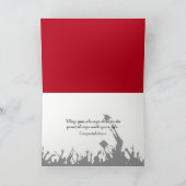 2025 Abschluss Rote und Schwarze Schulfarben Karte (Innenseite)