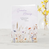 2025 Abschluss Segnungen Orthodox Christlich Karte (Gelbe Blume)