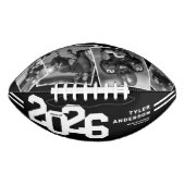 2025 Abschluss Senior 4 Foto Black Football (Vorderseite)