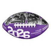 2025 Abschluss Senior 4 Foto Lila Football (Vorderseite)