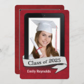 2025 Abschluss Tablette Einladung (Vorne/Hinten)