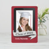 2025 Abschluss Tablette Einladung (Stehend Vorderseite)