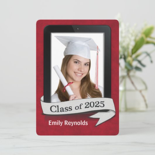 2025 Abschluss Tablette Einladung (Stehend Vorderseite)