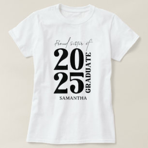 2025 Absolvent Schwester Abschluss Zeremonie Party T-Shirt