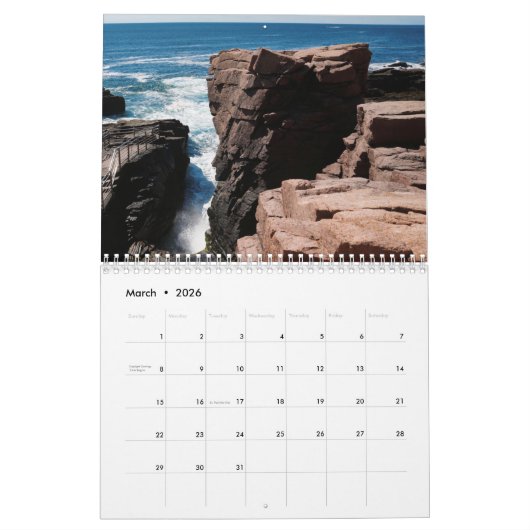 2025 Acadia National Park Foto Kalender (Mär 2026)