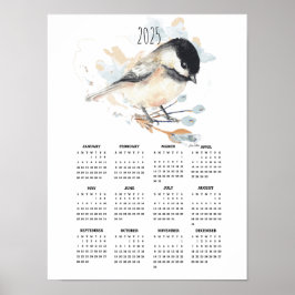 2025 Adorable Chickadee Poster-Kalender Poster
