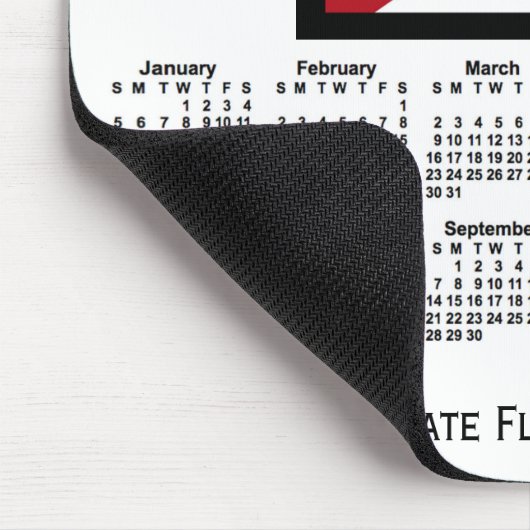 2025 Alabama State Flag Calendar von Janz Mouse Pa Mousepad (Ecke)