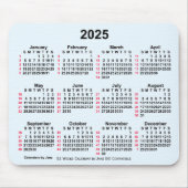 2025 Alice Blue 52 Weeks ISO Calendar by Janz Mousepad (Vorne)