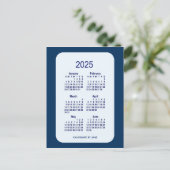 2025 Alice Blue 6 Month Mini Kalender von Janz Postkarte (Stehend Vorderseite)