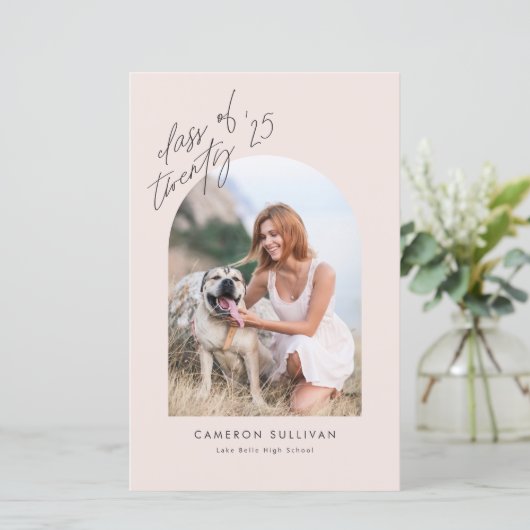 2025 Ankündigung des Abschlusses zum Blush Arch Fo (Stehend Vorderseite)