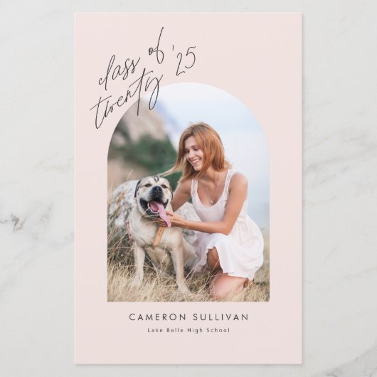 2025 Ankündigung des Abschlusses zum Blush Arch Fo (Vorderseite)