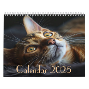 2025 Anpassbarer Katzenkalender mit Anmerkungen Kalender