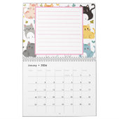 2025 Anpassbarer Katzenkalender mit Anmerkungen Kalender (Jan 2026)