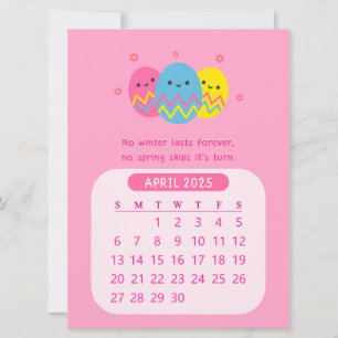 2025 April Monatlicher Motivations-Osterkalender Einladung