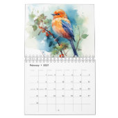 2025 Aquarell-Vogelbaum monatliche Mauer Kalender (Feb 2027)