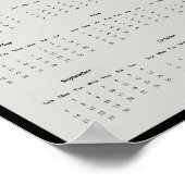 2025 Bald-Adlermauer-Kalender-Poster Poster (Ecke)