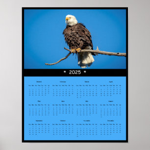2025 Bald-Adlermauer-Kalender-Poster Poster