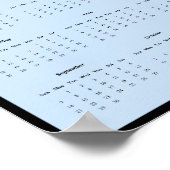 2025 Bald-Adlermauer-Kalender-Poster Poster (Ecke)