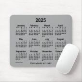 2025 Battleship Gray Calendar von Janz Mouse Pad Mousepad (Mit Mouse)