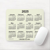 2025 Beige Kalender von Janz Mouse Pad Mousepad (Mit Mouse)