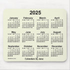 2025 Beige Kalender von Janz Mouse Pad