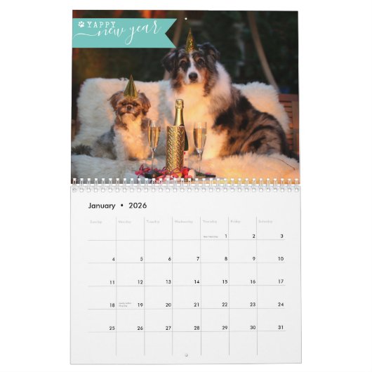 2025 Benutzerdefiniertes Foto 1 Bild pro Monat Nie Kalender (Jan 2026)