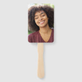 2025 Benutzerdefiniertes Foto Black Gold Abschluss Fächer (Rückseite)