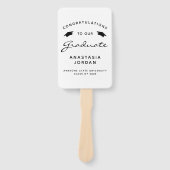 2025 Benutzerdefiniertes Foto Weißer Schwarzer Abs Fächer (Vorderseite)