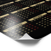 2025 Berufliches, elegantes Logos im Kalender Fotodruck (Ecke)