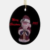 2025 BIRDHOUSE SANTA MERRY CHRISTMAS KERAMIK ORNAMENT (Rechts)