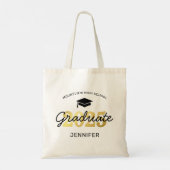 2025 Black Gold Graduate Gift Tragetasche (Rückseite)