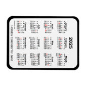 2025 Black Holiday Calendar von Janz Magnet (Horizontal)