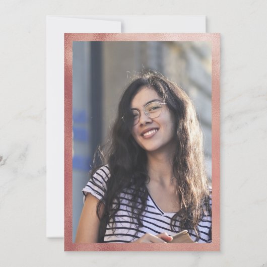 2025 Black Rose Gold RN Krankenschwester Graduiert Einladung (Rückseite)