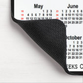 2025 Black Two Tone 52 Weeks Calendar von Janz Mousepad (Ecke)
